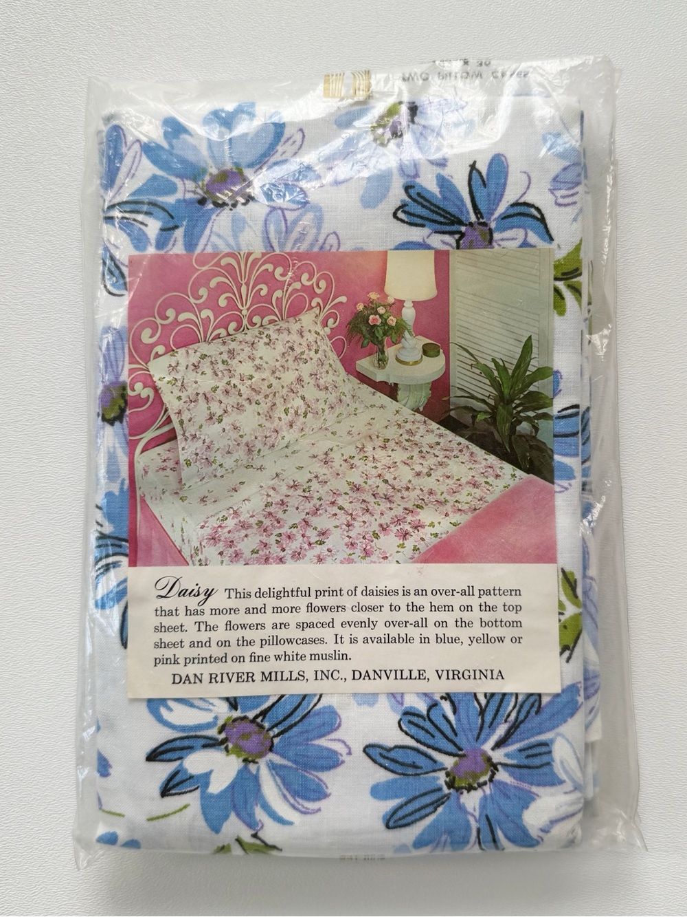 Vintage Dan River MCM Muslin Daisy Pillowcase Set | NEW DEADSTOCK - Picture 5 of 8